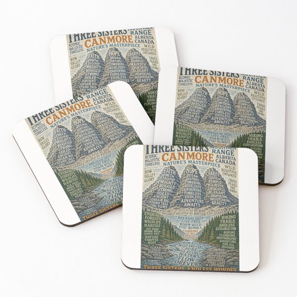 Item preview, Three Sisters Canmore Alberta Rocky Mountains Bow Valley Landscape designed and sold by Places On Earth.