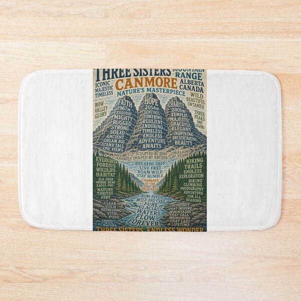 Item preview, Three Sisters Canmore Alberta Rocky Mountains Bow Valley Landscape designed and sold by Places On Earth.