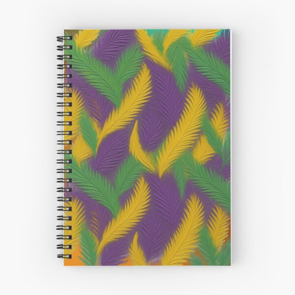 Item preview, Tropical Feather Pattern – Green Purple Gold Botanical Art designed and sold by M22--.