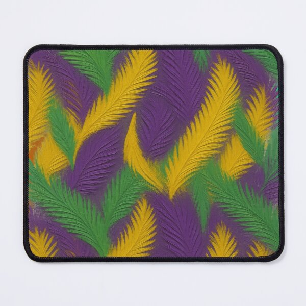 Item preview, Tropical Feather Pattern – Green Purple Gold Botanical Art designed and sold by M22--.