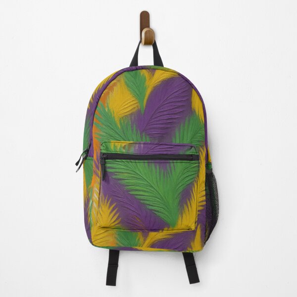 Item preview, Tropical Feather Pattern – Green Purple Gold Botanical Art designed and sold by M22--.