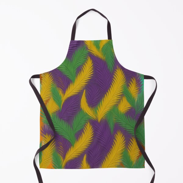 Item preview, Tropical Feather Pattern – Green Purple Gold Botanical Art designed and sold by M22--.