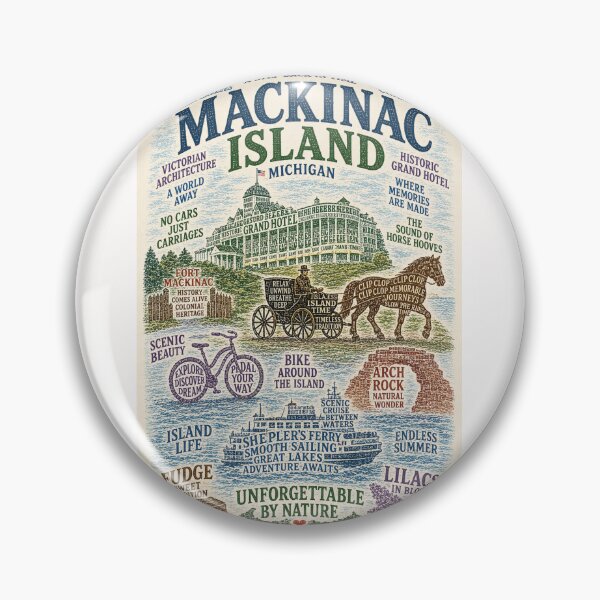 Item preview, Mackinac Island Michigan Grand Hotel Arch Rock Great Lakes Heritage designed and sold by Places On Earth.