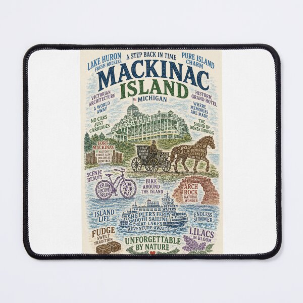 Item preview, Mackinac Island Michigan Grand Hotel Arch Rock Great Lakes Heritage designed and sold by Places On Earth.