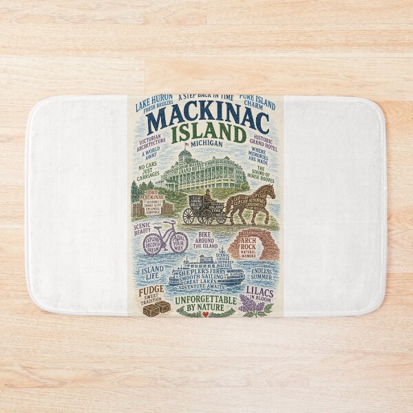 Item preview, Mackinac Island Michigan Grand Hotel Arch Rock Great Lakes Heritage designed and sold by Places On Earth.