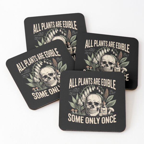Aperçu de l'œuvre All Plants are Edible Some Only Once Funny Plant Quote créée et vendue par ZACK ART.