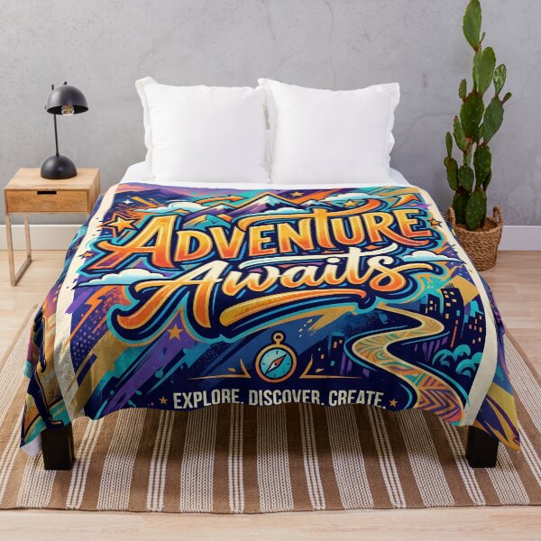 Item preview, Adventure Awaits Explore Discover Create Colors City World designed and sold by ART ATTACK ZONE.