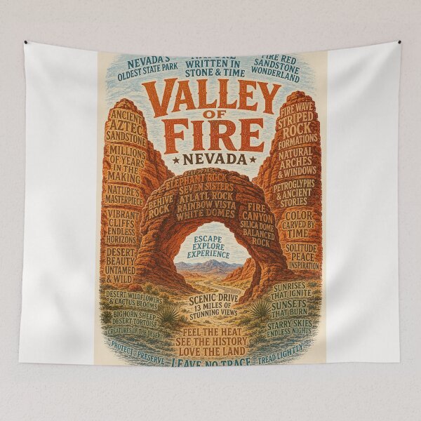 Item preview, Valley of Fire Nevada State Park Fire Wave Scenic Drive Desert Landscape designed and sold by Places On Earth.