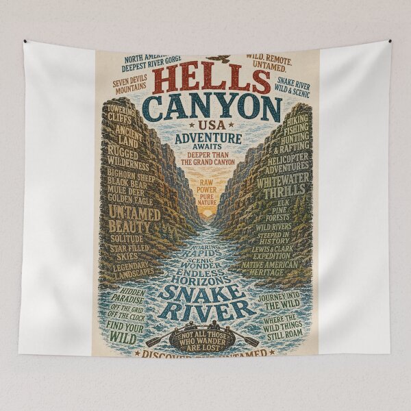 Item preview, Hells Canyon Snake River Seven Devils Wilderness Idaho Oregon Adventure designed and sold by Places On Earth.