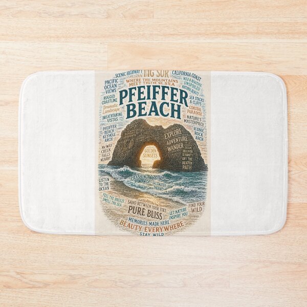 Item preview, Pfeiffer Beach Big Sur California Coast Pacific Ocean Keyhole Arch Sunset designed and sold by Places On Earth.