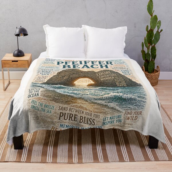 Item preview, Pfeiffer Beach Big Sur California Coast Pacific Ocean Keyhole Arch Sunset designed and sold by Places On Earth.
