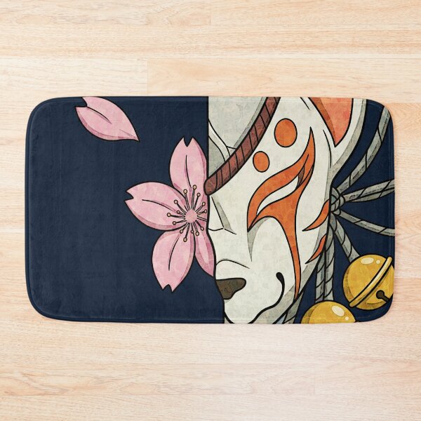 Item preview, Kitsune Fox Mask Katana Sakura Japanese Spirit Art designed and sold by Dylan Hambrook.