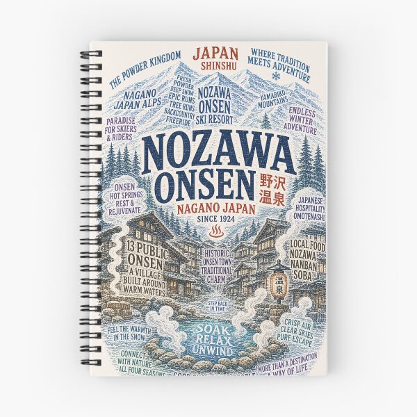 Item preview, Nozawa Onsen Nagano Japan Alps Ski Resort Hot Springs Village designed and sold by Places On Earth.