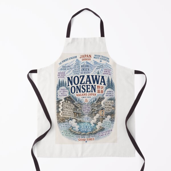 Item preview, Nozawa Onsen Nagano Japan Alps Ski Resort Hot Springs Village designed and sold by Places On Earth.