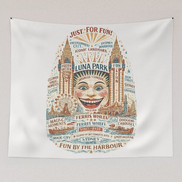 Item preview, Luna Park Sydney Harbour Ferris Wheel Historic Amusement Landmark Australia designed and sold by Places On Earth.