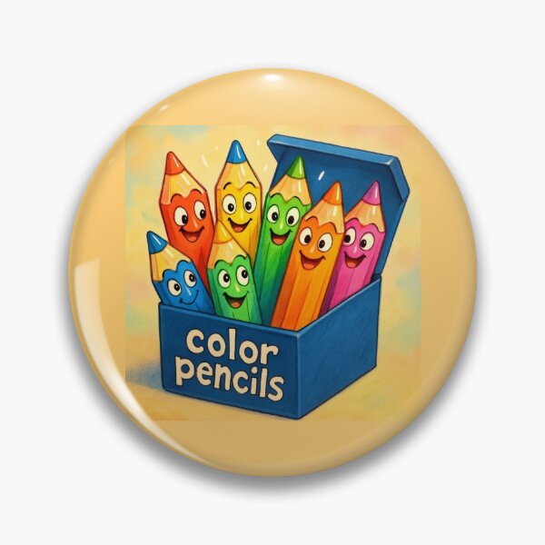 Item preview, Color Pencils – Creative Artist Cartoon Sticker Design designed and sold by Yasmine Mohammed.