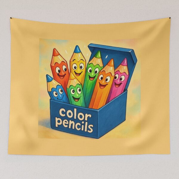 Item preview, Color Pencils – Creative Artist Cartoon Sticker Design designed and sold by Yasmine Mohammed.