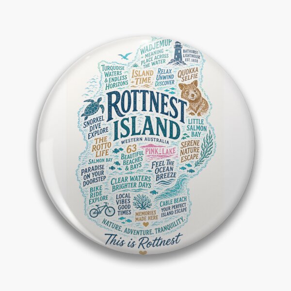 Item preview, Rottnest Island Western Australia Quokka Pink Lake Coastal Escape designed and sold by Places On Earth.