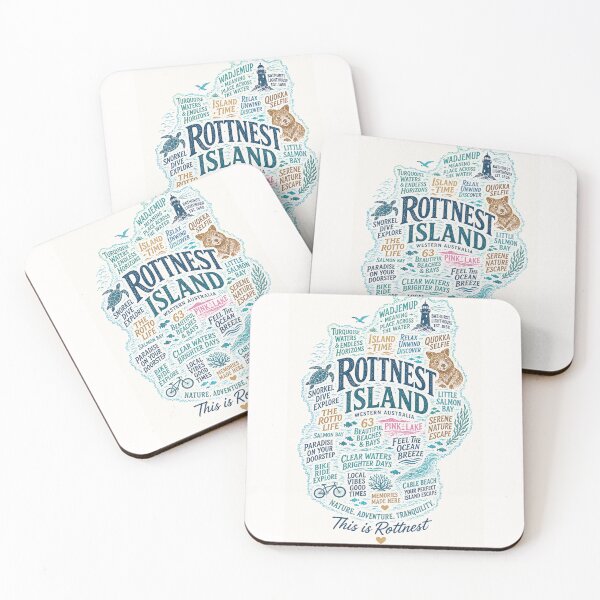 Item preview, Rottnest Island Western Australia Quokka Pink Lake Coastal Escape designed and sold by Places On Earth.