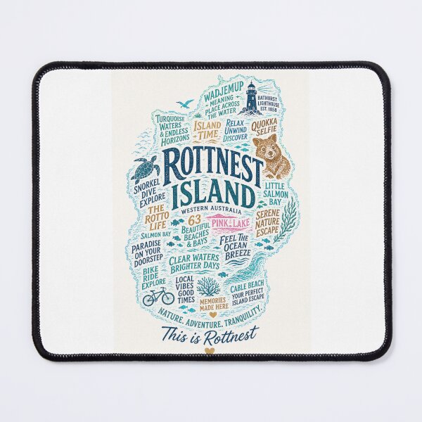 Item preview, Rottnest Island Western Australia Quokka Pink Lake Coastal Escape designed and sold by Places On Earth.