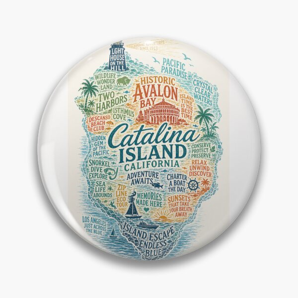 Item preview, Historic Catalina Island Avalon Bay California Coastal Escape designed and sold by Places On Earth.