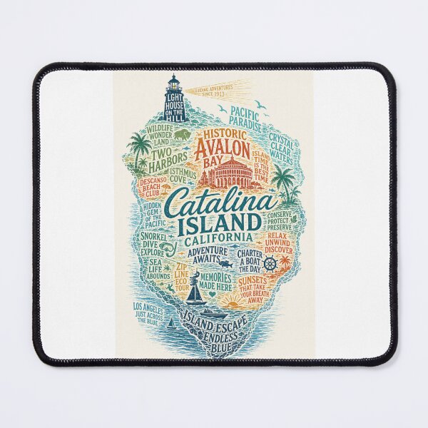 Item preview, Historic Catalina Island Avalon Bay California Coastal Escape designed and sold by Places On Earth.