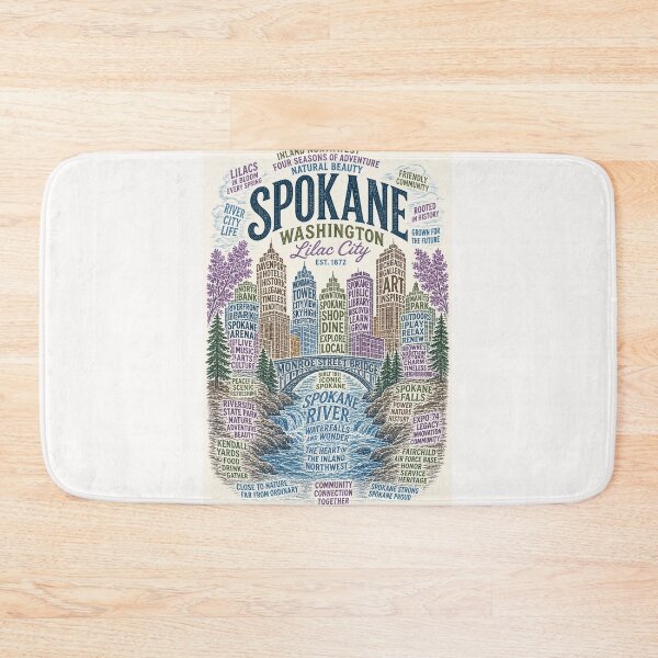 Item preview, Spokane Washington Lilac City Spokane River Monroe Street Bridge designed and sold by Places On Earth.