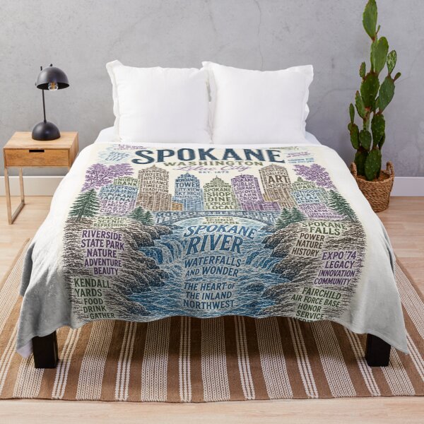 Item preview, Spokane Washington Lilac City Spokane River Monroe Street Bridge designed and sold by Places On Earth.