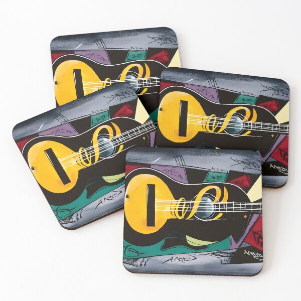 Item preview, Guitar Graffiti Fusion - Bold Urban Music Art with Dynamic Color Explosion and Street Style Energy designed and sold by OlfactoART Studio.