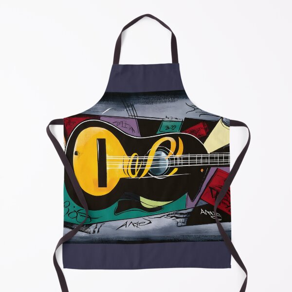 Item preview, Guitar Graffiti Fusion - Bold Urban Music Art with Dynamic Color Explosion and Street Style Energy designed and sold by OlfactoART Studio.