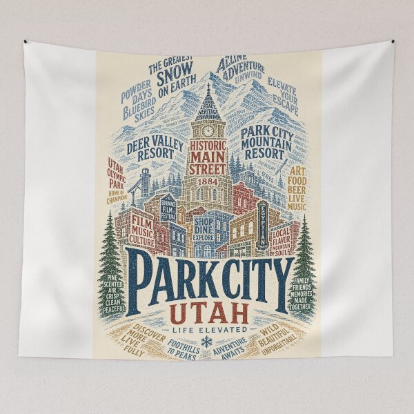 Item preview, Park City Utah Deer Valley Historic Main Street Mountain Resort designed and sold by Places On Earth.