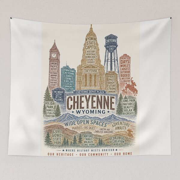 Item preview, Cheyenne Wyoming State Capitol Frontier Days Western Heritage designed and sold by Places On Earth.