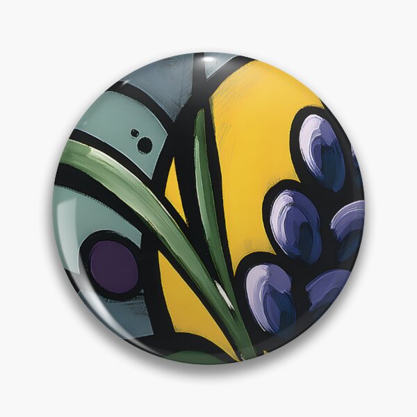 Item preview, Lavender in Electric Bloom- Bold Floral Expression in Geometric Color and Dark Line Contrast designed and sold by OlfactoART Studio.