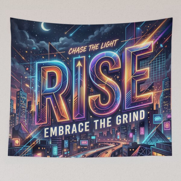 Item preview, Chase The Light Rise Embrace The Grind designed and sold by ART ATTACK ZONE.