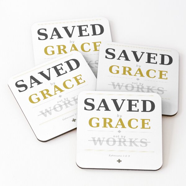 Item preview, saved by grace not by works designed and sold by spirituali-tees.