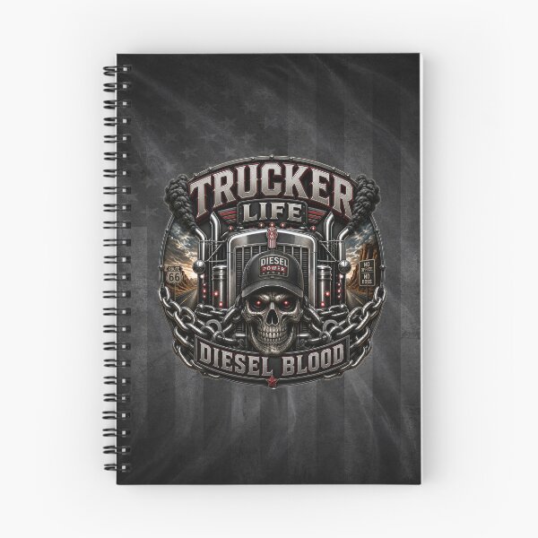 Item preview, Trucker Life Diesel Blood Skull Semi Truck Driver Badge Design designed and sold by artistwill.