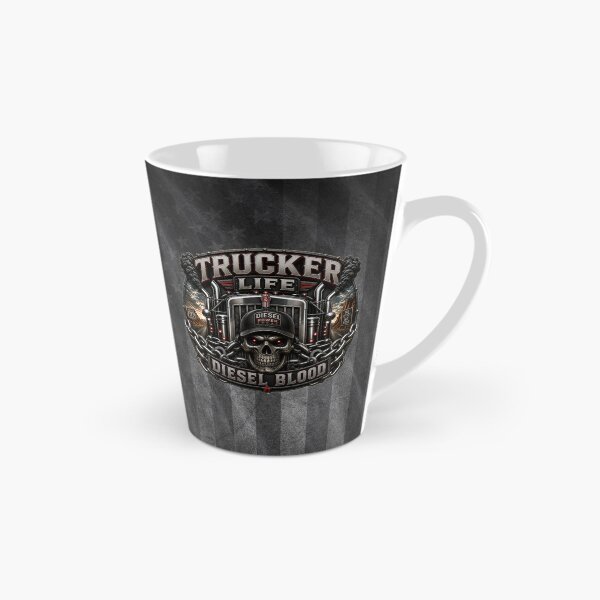 Item preview, Trucker Life Diesel Blood Skull Semi Truck Driver Badge Design designed and sold by artistwill.