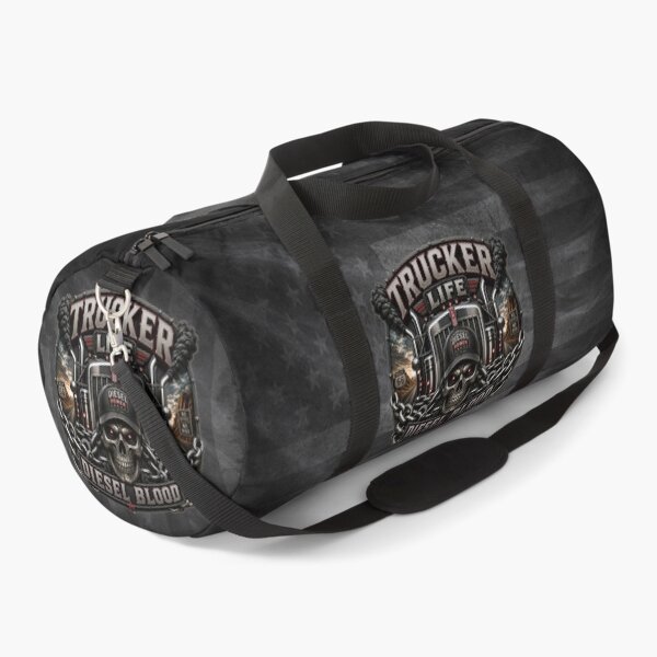 Item preview, Trucker Life Diesel Blood Skull Semi Truck Driver Badge Design designed and sold by artistwill.
