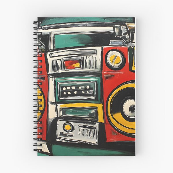 Item preview, Vibrant Retro Boombox Art - Bold Vintage Audio Design with Lively Color and Modern Nostalgic Style designed and sold by OlfactoART Studio.
