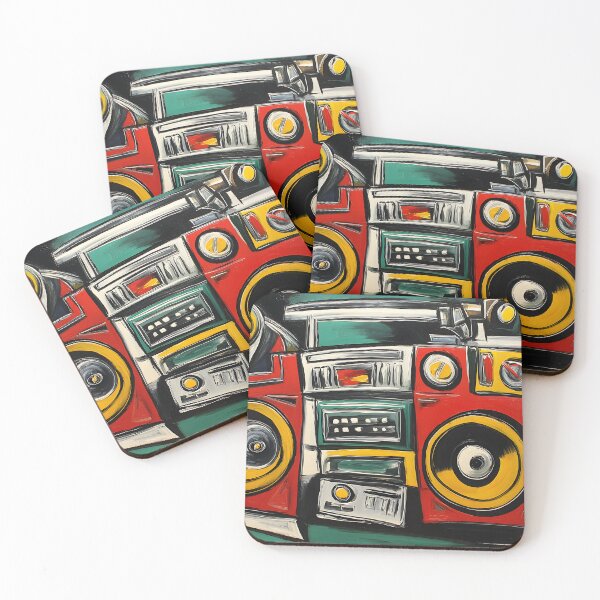 Item preview, Vibrant Retro Boombox Art - Bold Vintage Audio Design with Lively Color and Modern Nostalgic Style designed and sold by OlfactoART Studio.