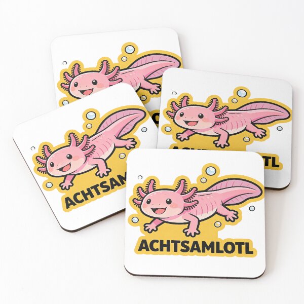 Item preview, Achtsamlotl - Sweet Axolotl pun designed and sold by PixelPulseAT.