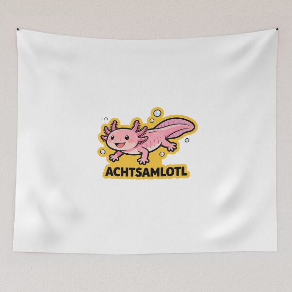 Item preview, Achtsamlotl - Sweet Axolotl pun designed and sold by PixelPulseAT.