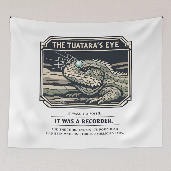 Item preview, Ancient Tuatara Third Eye Illustration designed and sold by WildlifeInc.