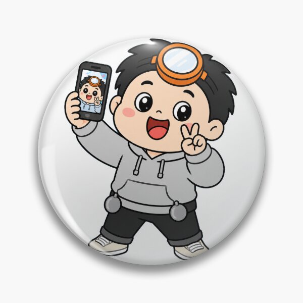 Item preview, KOREA HAENAM - Cute Chibi Selfie Boy Sticker designed and sold by KOREA-HAENAM.