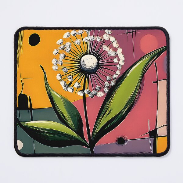 Item preview, Vibrant Dandelion Bloom in Abstract Geometry - Bold Nature Fusion with Modern Color Blocks designed and sold by OlfactoART Studio.
