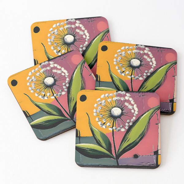 Item preview, Vibrant Dandelion Bloom in Abstract Geometry - Bold Nature Fusion with Modern Color Blocks designed and sold by OlfactoART Studio.