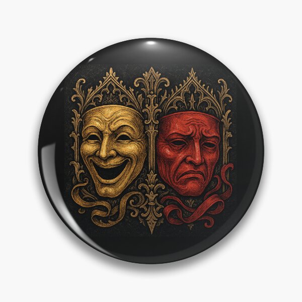 Item preview, Red Masks of Theater designed and sold by Foxlindesigns.