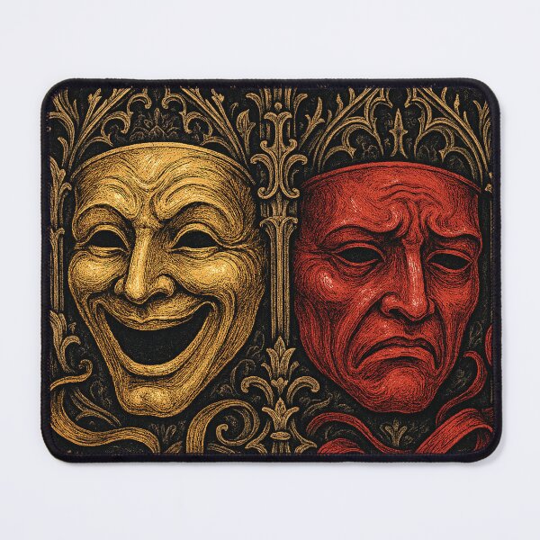 Item preview, Red Masks of Theater designed and sold by Foxlindesigns.