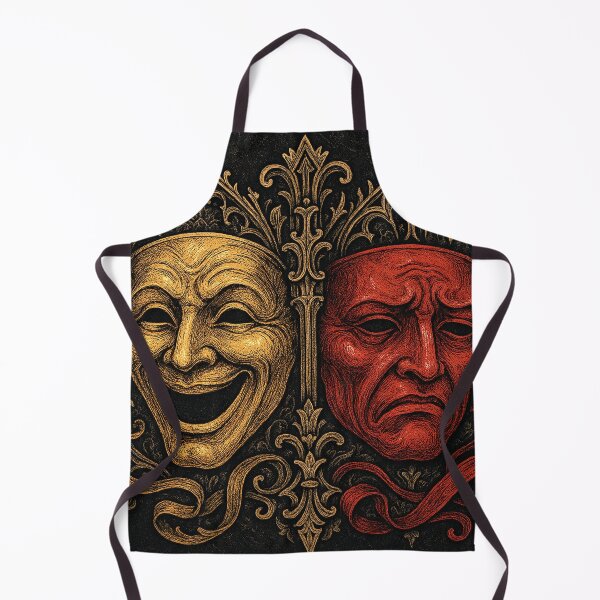 Item preview, Red Masks of Theater designed and sold by Foxlindesigns.