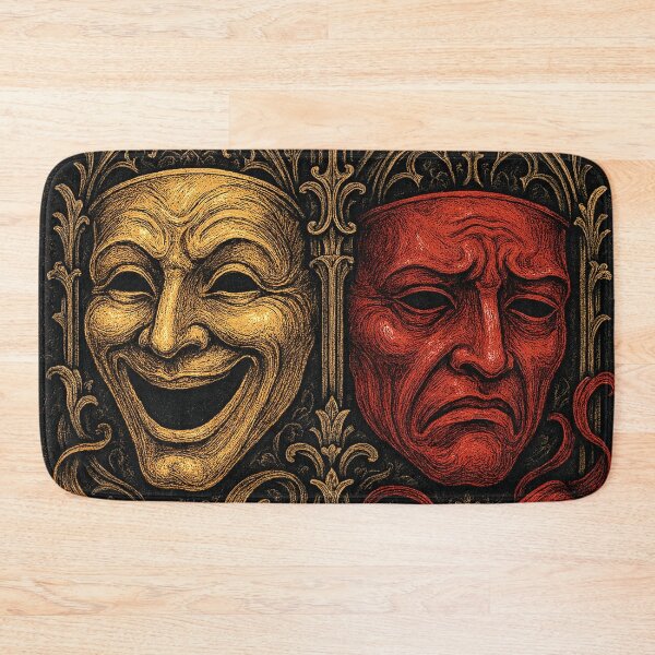 Item preview, Red Masks of Theater designed and sold by Foxlindesigns.